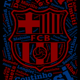 Word2art Wallpapers-Messi TerStegen Vidal Rakitic Suárez Busquets Alba Roberto Coutinho Dembélé Piqué Valverde Arthur Lenglet Murillo Umtiti Vermaelen Rafinha Samper Aleñá ElHaddadi Malcom Cillessen Semedo